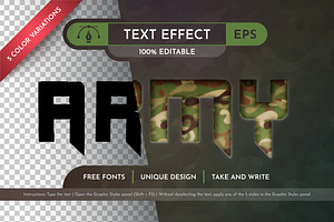 Army Editable Text Effect