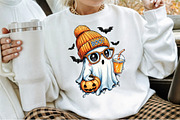 Cute Boujee Ghost Halloween PNG, an Illustration by Sublimation Artist (Thumbnail 9 of 9)