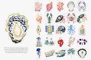 Preppy coastal clipart png set, a Decorative Illustration by Patishop Art (Thumbnail 2 of 12)