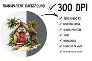 Whimsical Summer Beach Hut Clipart, an Illustration by Craft Nest (Thumbnail 2 of 12)