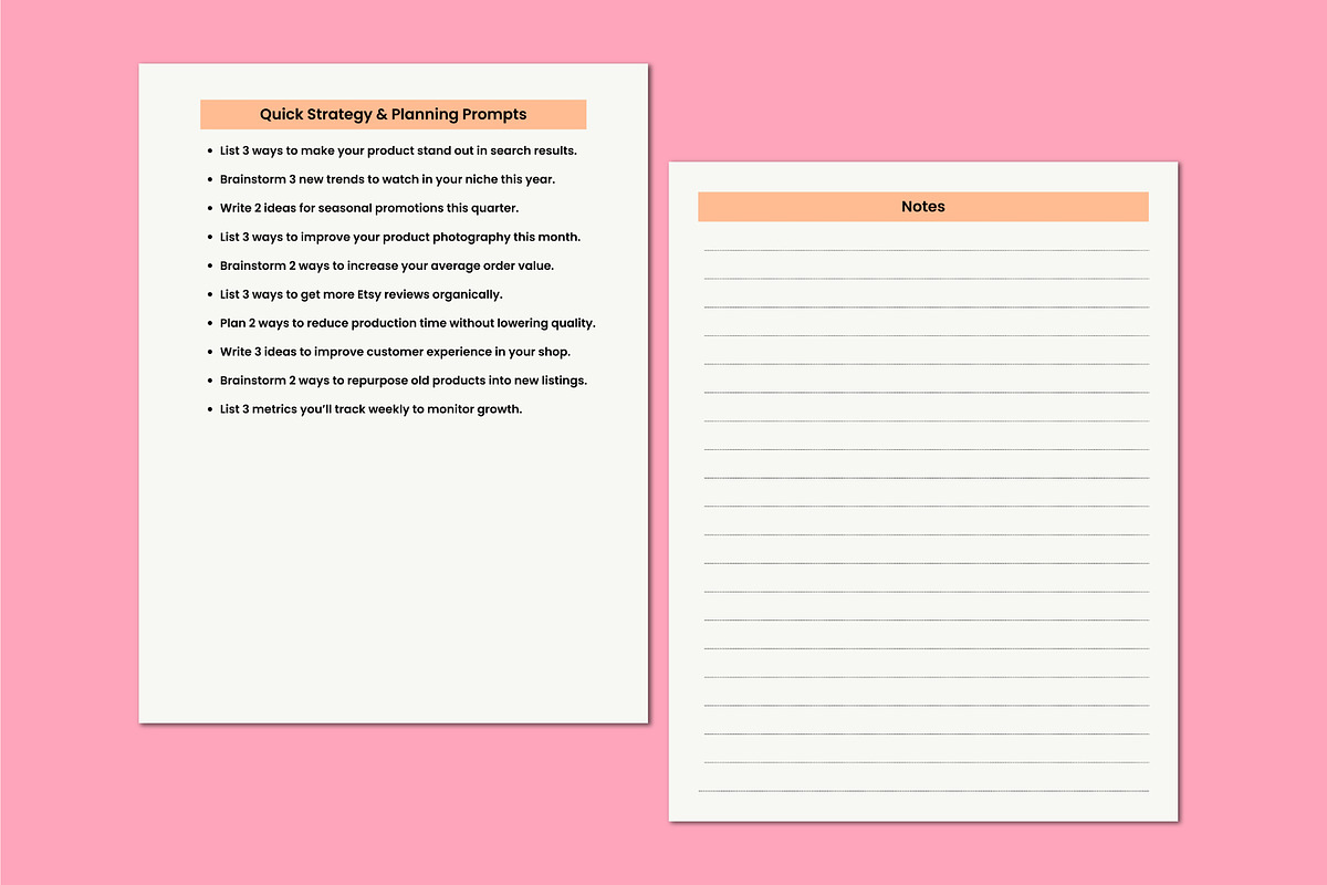2026 Etsy Seller StarterGuide Promps, a Stationery Template by Shumaya (Photo 5 of 5)