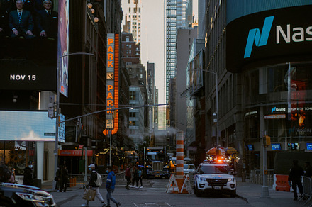New York Manhattan Times Square, advertising banners.