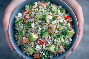 A Buddha bowl salad, indicative of a, a Food & Drink Photo by ZinetroN