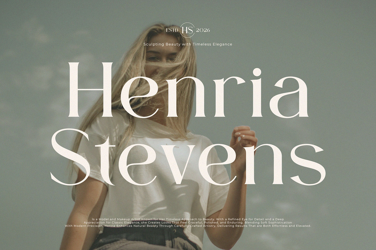 Becaose - Stylis Serif Typeface, a Serif Font by GridlineType (Photo 3 of 10)