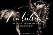 Fratulsiv - Luxury Script Font, a Script Font by Dhabee (Thumbnail 1 of 15)