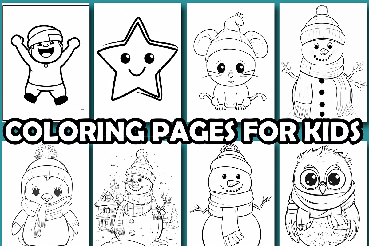 Cute Holiday Coloring Pages For Kids, an Animal Illustration by martinblan (Photo 3 of 4)