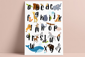 Animal Alphabet Poster