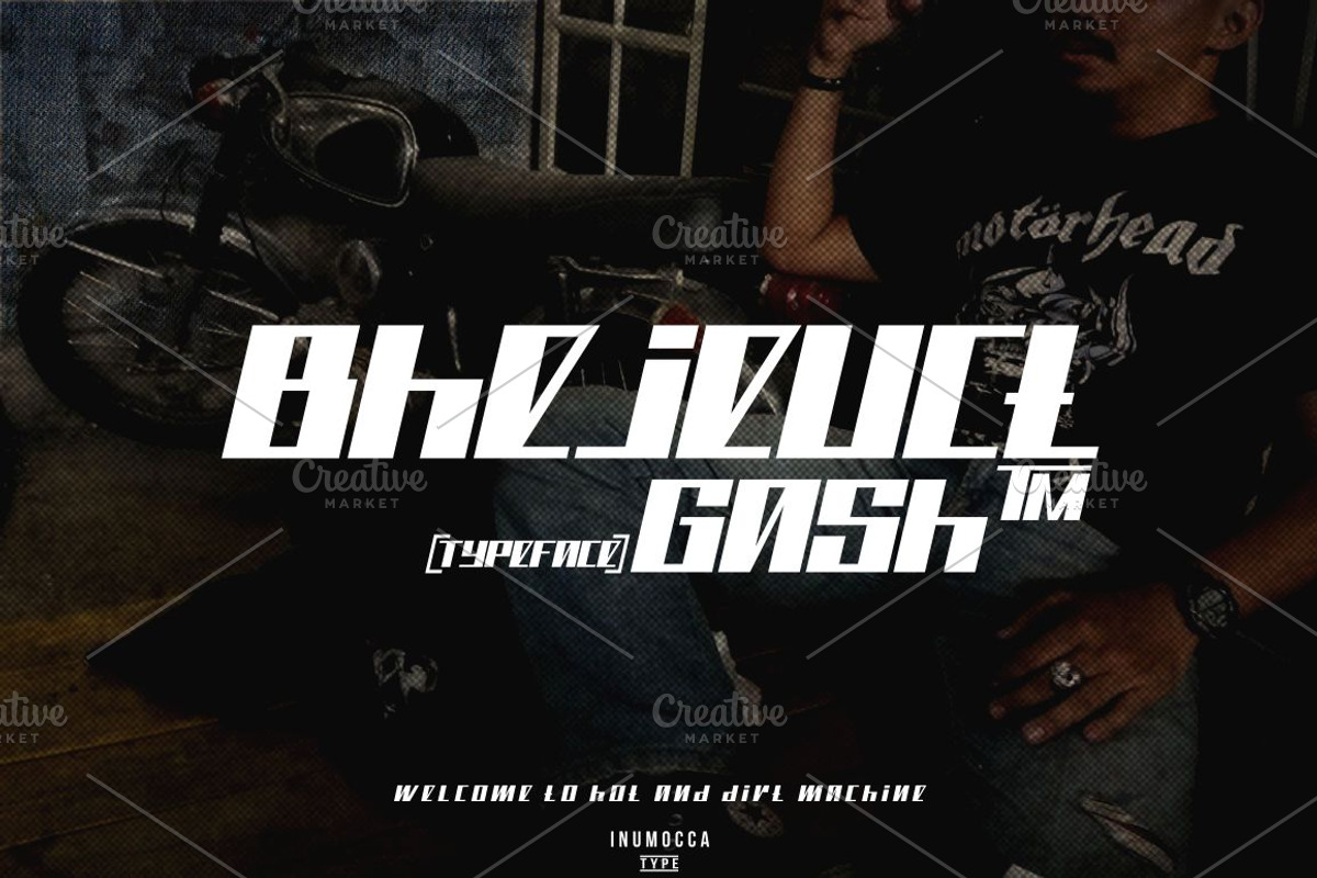 Bhejeuct gash typeface preview 2