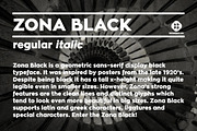 Zona Black, a Sans Serif Font by Kostas Bartsokas (Thumbnail 5 of 5)