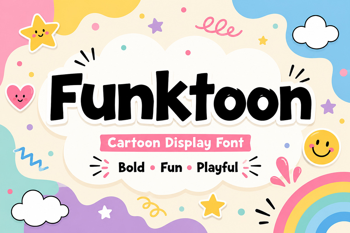 Funktoon – Cartoon Display Font, a Slab Serif Font by Wow Magic (Photo 1 of 6)