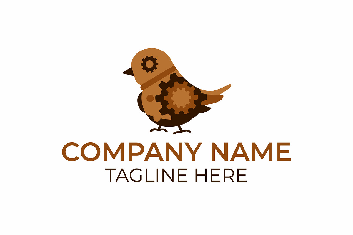 Robotic Sparrow icon logo, a Branding & Logo Template by Ahmad Designs