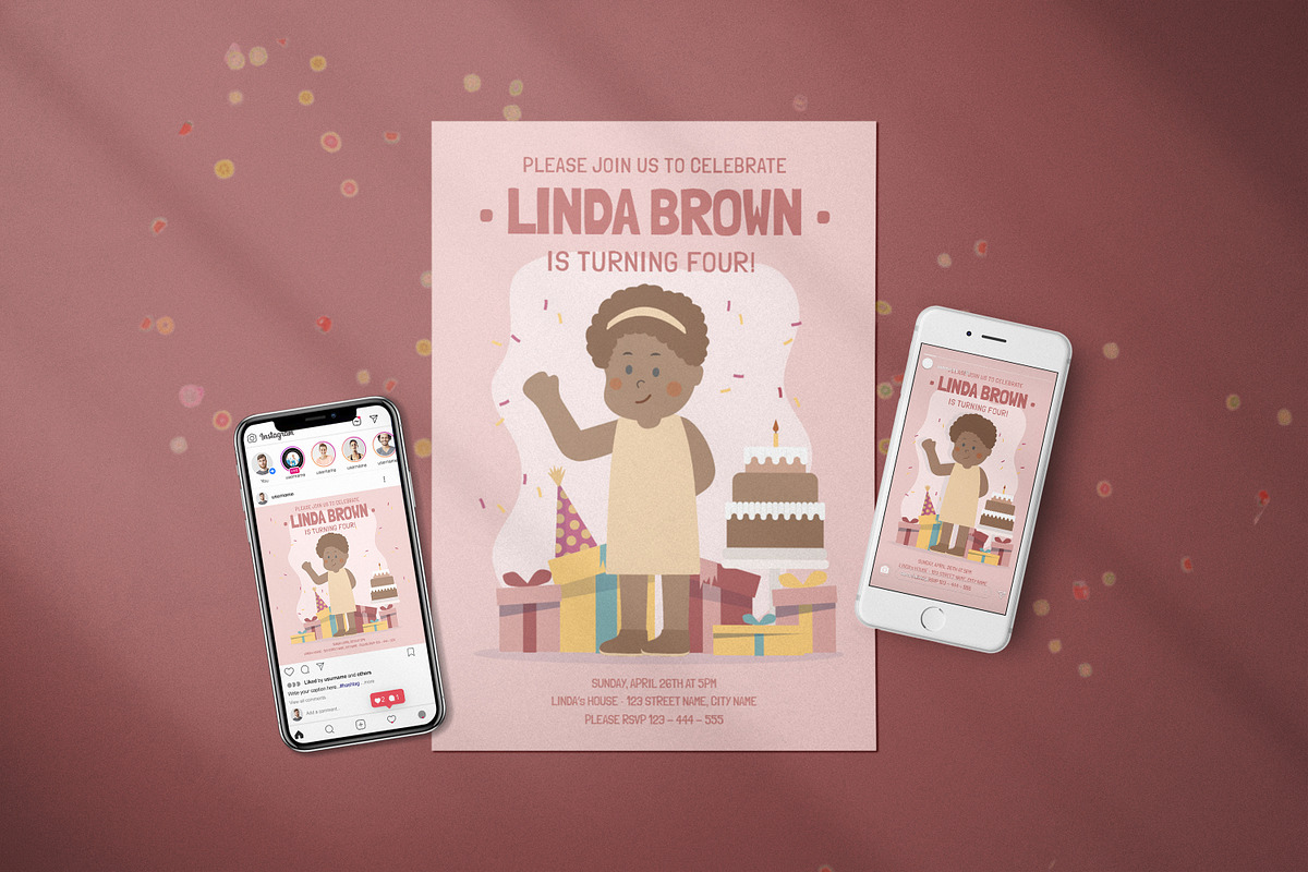 Birthday Girl Invitation - Flyer Med, a Poster Template by SlideFactory (Photo 1 of 4)