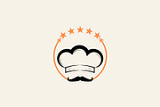 Five Star Chef Hat Restaurant Logo, a Branding & Logo Template by Salman Shop (Thumbnail 1 of 4)