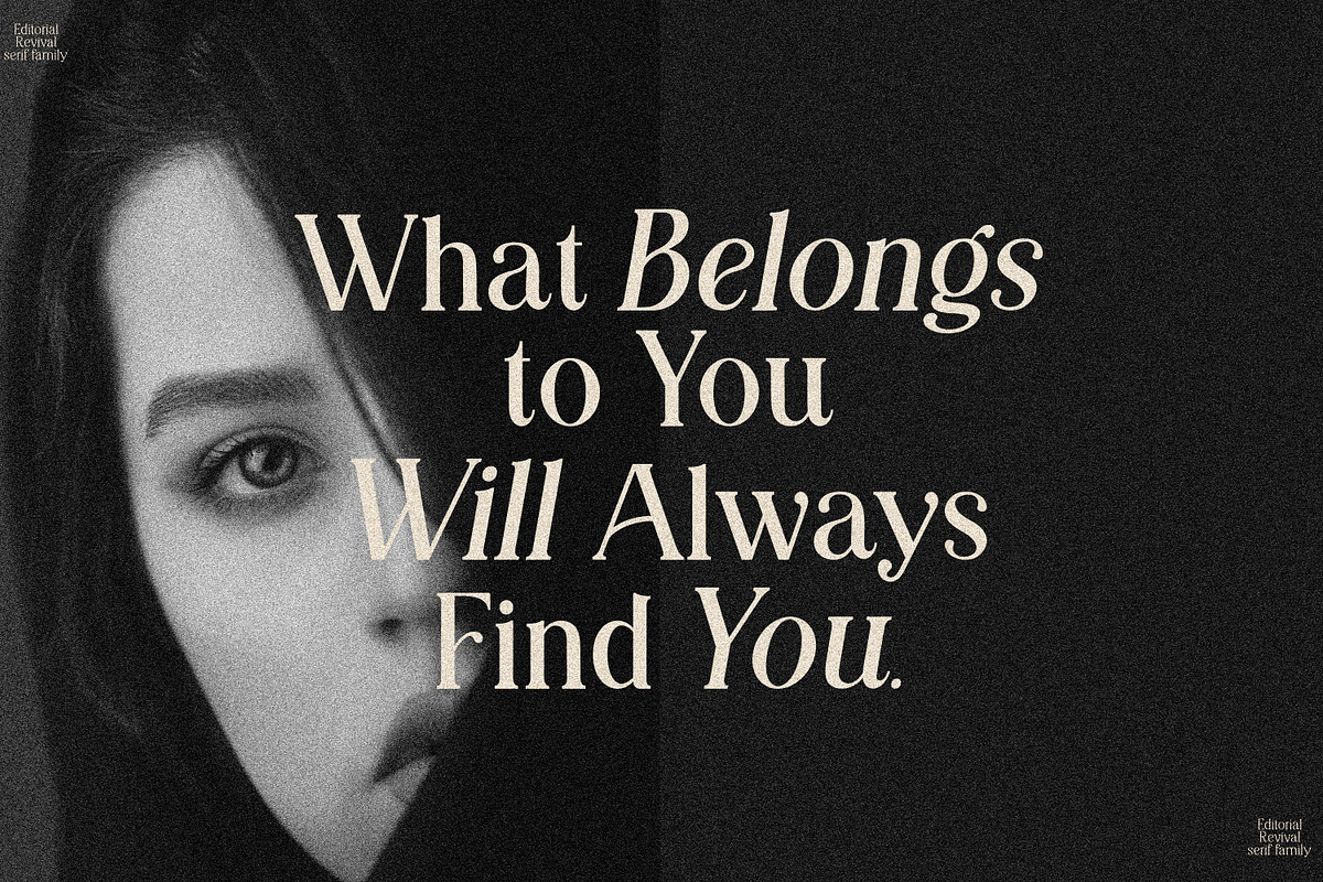 Editorial Revival Serif (70 fonts), a Serif Font by MaxArt Foundry (Photo 11 of 30)
