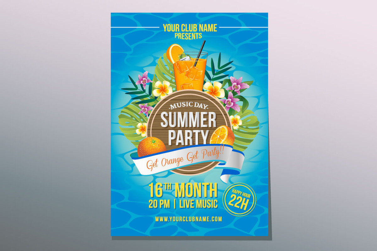 12 Summer Poster Design Template, a Flyer Template by Propylparaben (Photo 6 of 11)