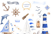 Nautical Set. Watercolor., a Texture Illustration by Marina Ermakova (Thumbnail 7 of 7)
