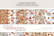 Watercolor Croissants Collection, a Food Illustration by CrystalinaShop (Thumbnail 5 of 7)