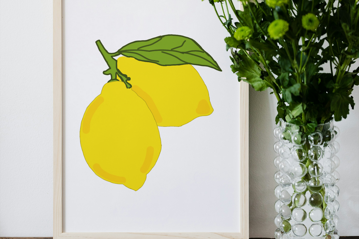 Watercolor Fruit Wall Art Printables, a Poster Template by Image for Sale (Photo 3 of 4)