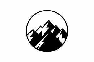 Mountain Peak Hiking Silhouette Logo, a Branding & Logo Template by Buqancreative
