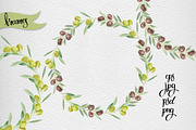 Watercolor olive set, a Food Illustration by maritime_m (Thumbnail 4 of 6)
