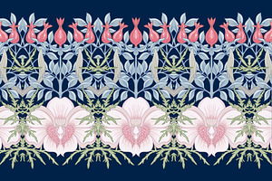 6 Art Nouveau Seamless Patterns