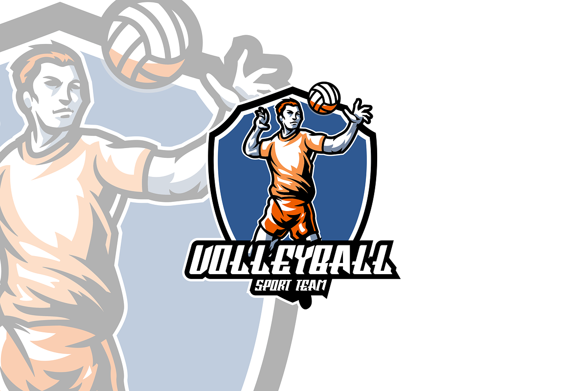 Illustration Volleyball Logo Design., a Branding & Logo Template by VectorCraft