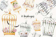 MOTHS and BIRDCAGE watercolor set, an Illustration by Natali Smolova (Thumbnail 6 of 7)