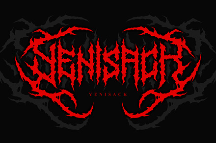Yenisack | Black Metal Font Vol. 5, a Blackletter Font by Madhaline Studio