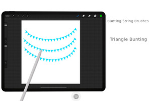 Procreate Brush Set Of Bunting Flags