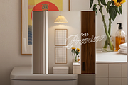 Set of Two Poster Mockups Washroom, an Advertising Mockup by WasMockups (Thumbnail 6 of 6)