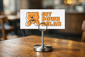 Restaurant Table Card Stand Mockup, an Advertising Mockup by Designer Dude