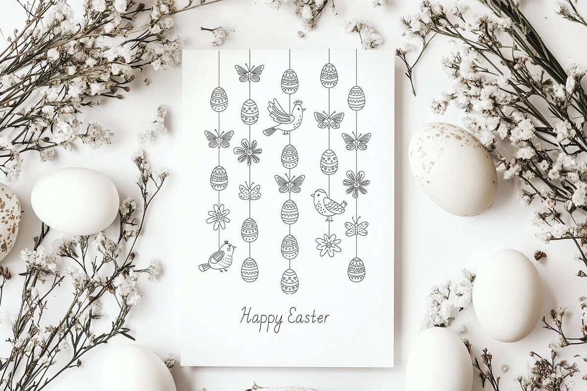 Easter Harmony Doodle Clipart, a Seasonal Illustration by Anna Druzhkova (Photo 12 of 16)