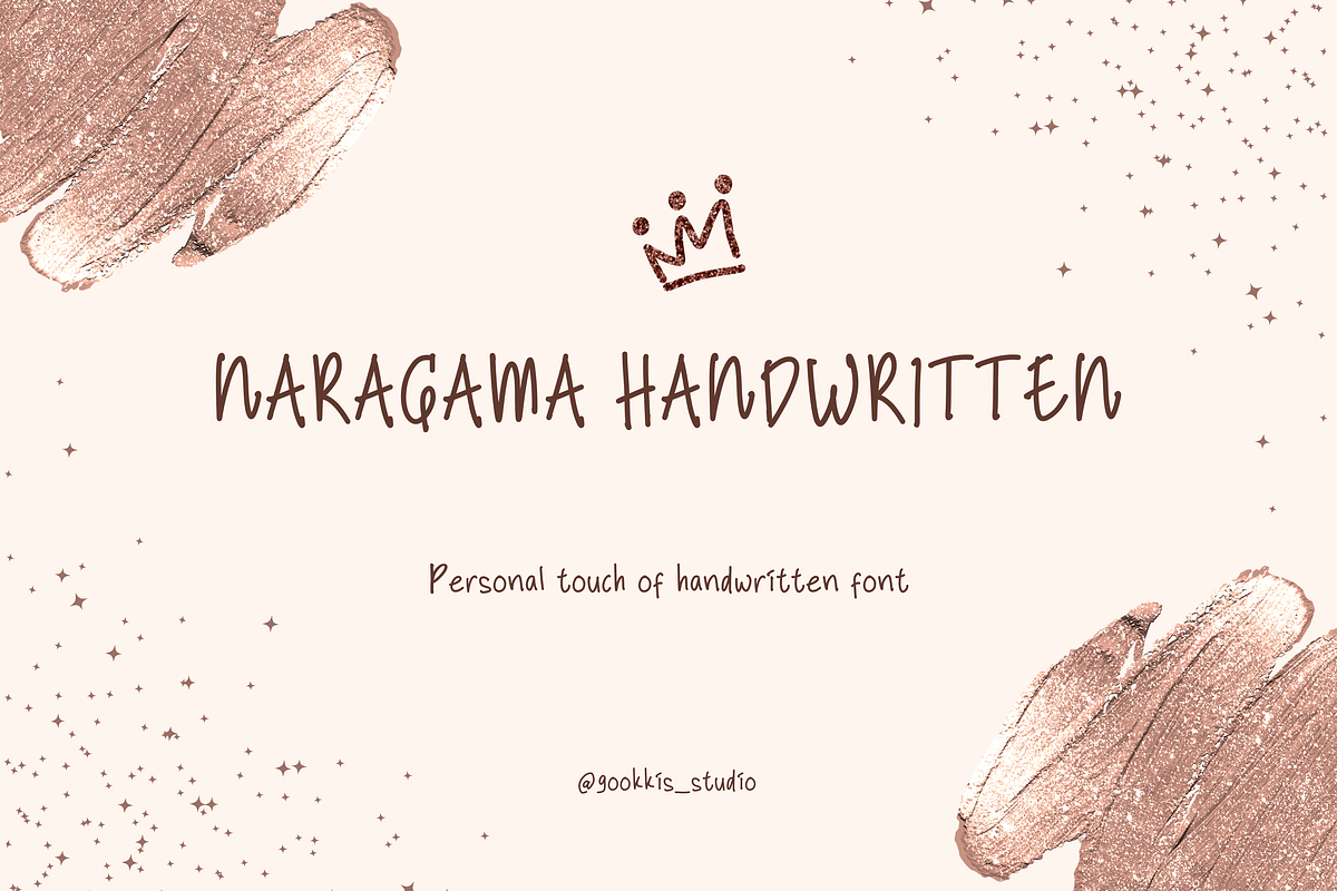 Naragama Handwritten, a Handwritten Font by Gookkis Studio (Photo 1 of 6)