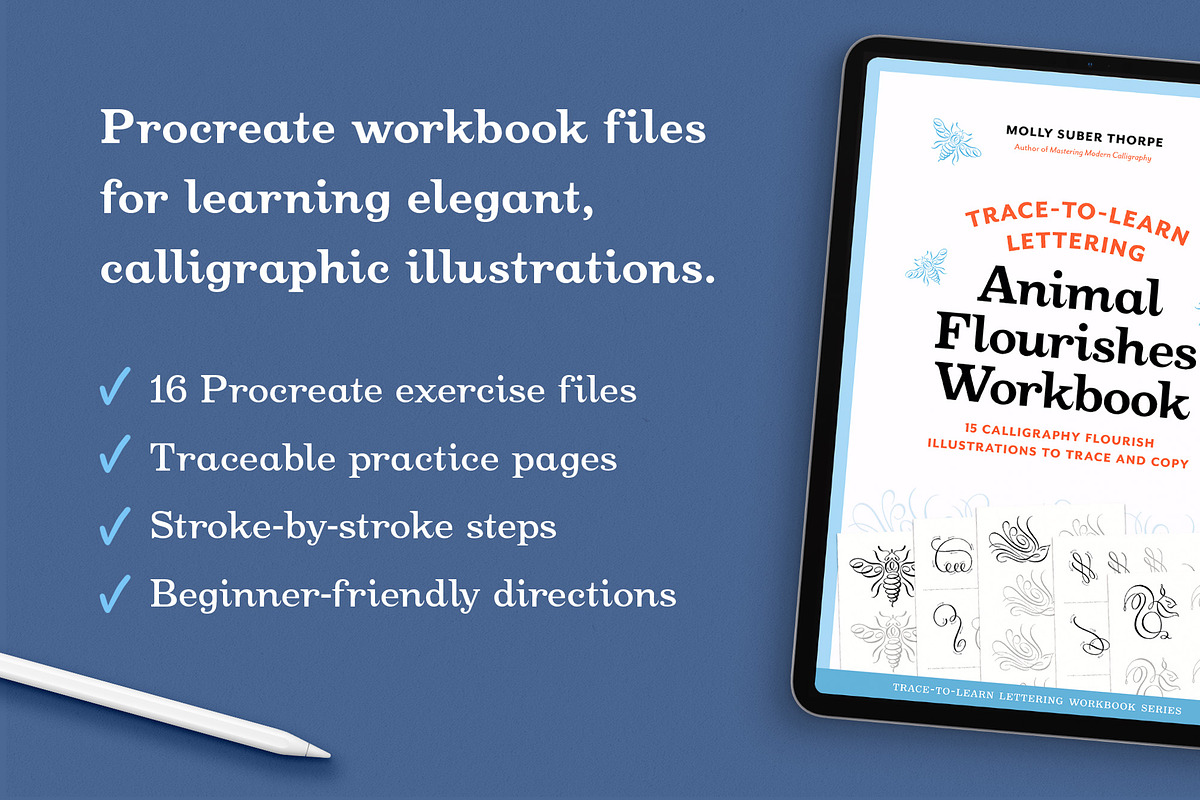 Animal Flourishes Procreate Workbook, an Animal Illustration by Molly Suber Thorpe (Photo 2 of 7)