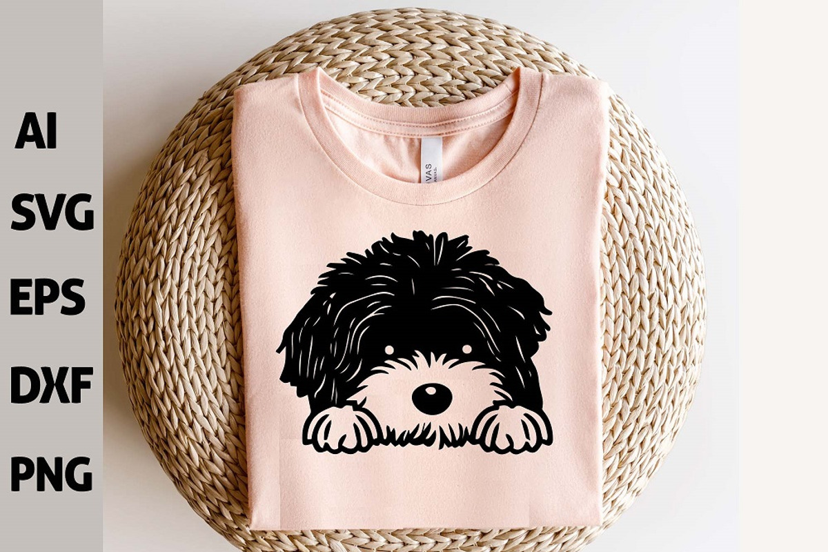 Peeking Havanese Dog Puppy Vector, an Animal Illustration by ARTify Illustrations (Photo 7 of 8)