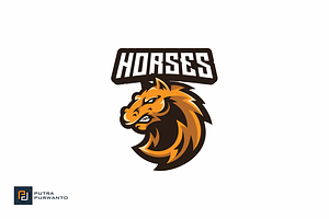 Horse Mascot Esport Logo Design