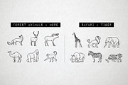 Wild Animal Icons Pack, an Outline Icon by Hatch Design Workshop (Thumbnail 5 of 10)