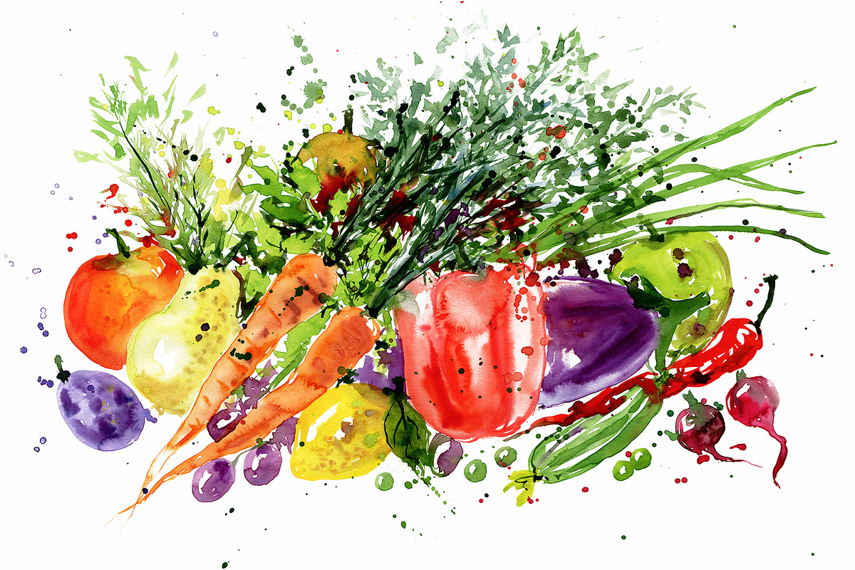 FRESH – watercolor illustration., an Illustration by ARTVracovska (Photo 3 of 5)