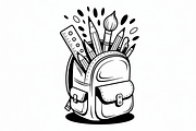 Child school bag line art symbol, an Illustration by Amazin_art (Thumbnail 2 of 11)