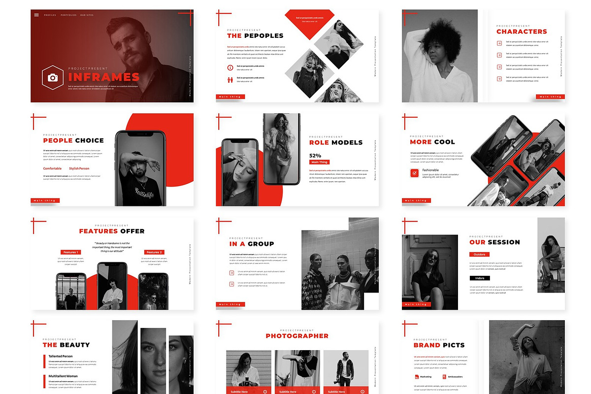 Inframes - Keynote Template, a Presentation Template by AQR Studio