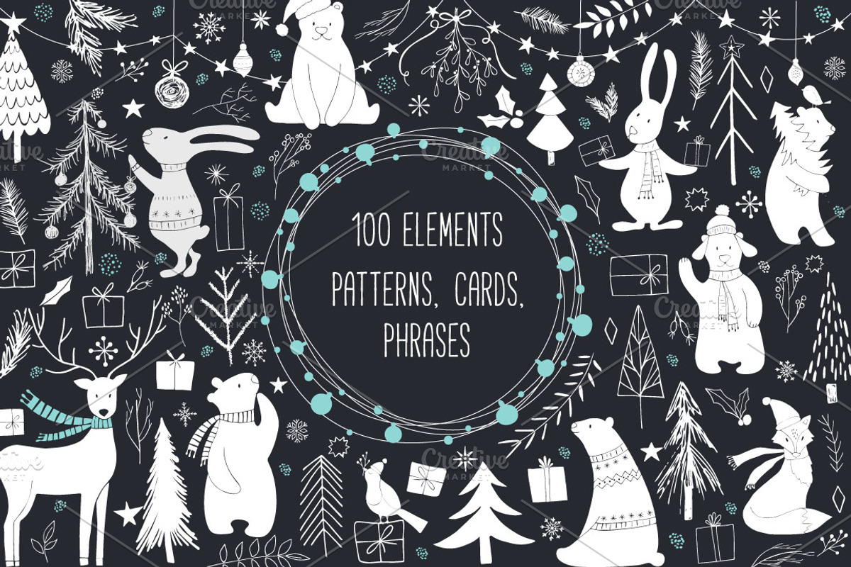 Winter adventures New Year pack, an Animal Illustration by Katya_lu (Photo 2 of 11)