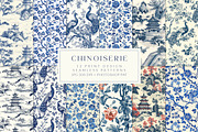 Chinoiserie Seamless Patterns, a Pattern Graphic by Olya Creative (Thumbnail 1 of 19)