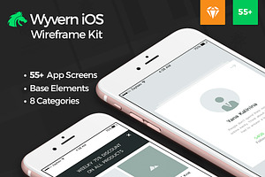 Wyvern iOS Wireframe UI Kit