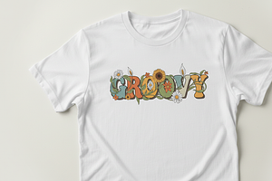 Groovy Floral Letter Typography, a Person Illustration by Gfx_Store