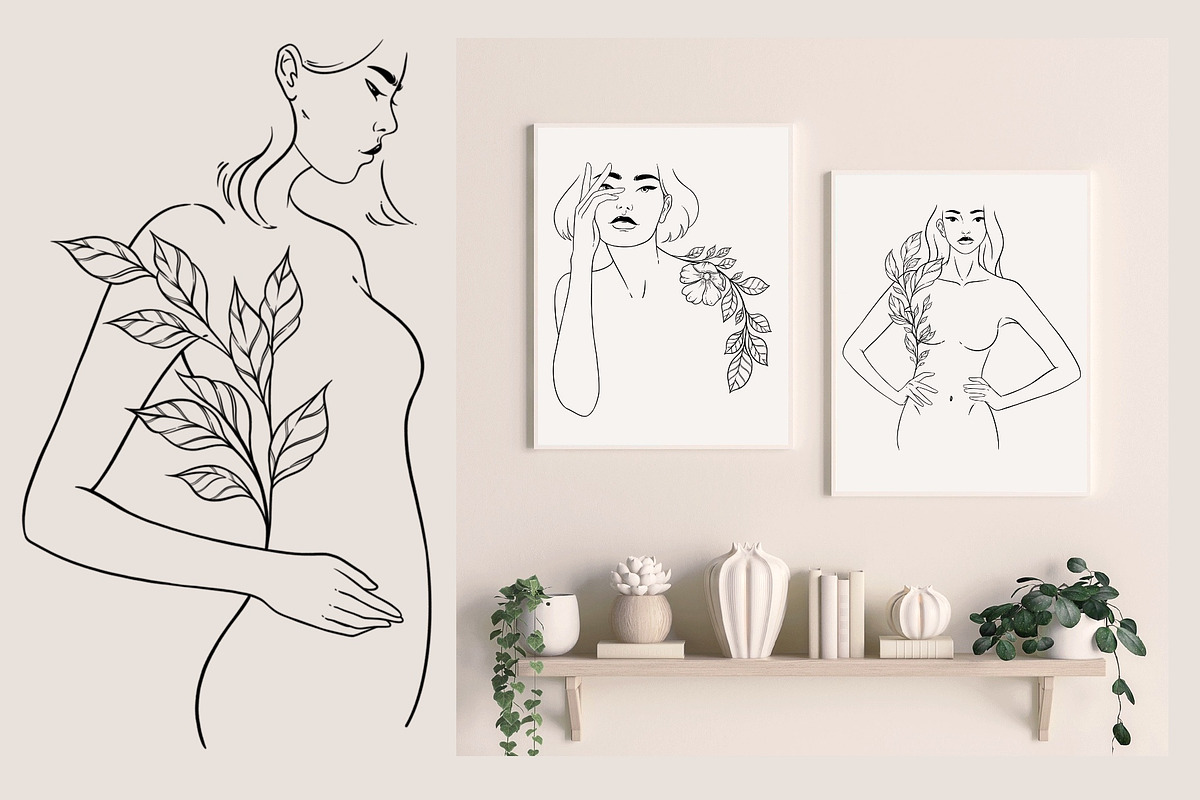 Women & flowers, a Decorative Illustration by heyXeni (Photo 2 of 9)