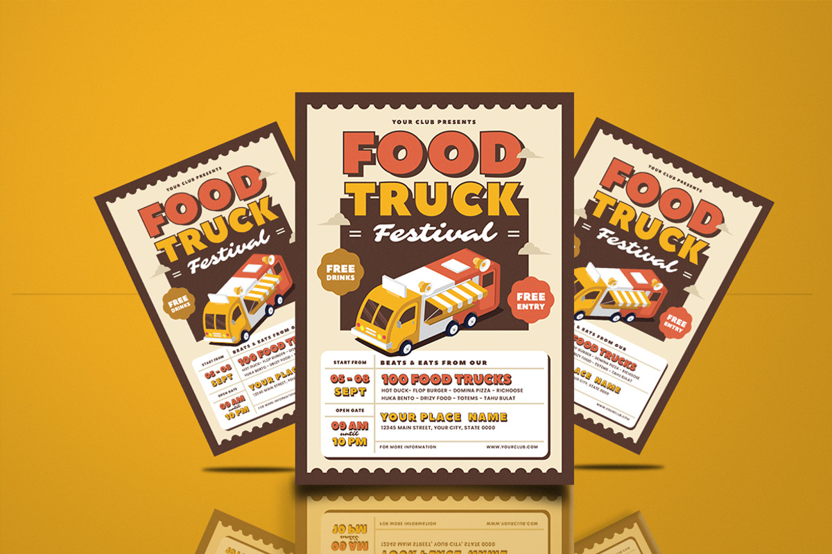 Food Truck Festival Flyer, a Flyer Template by Totem Design Studio (Photo 4 of 5)