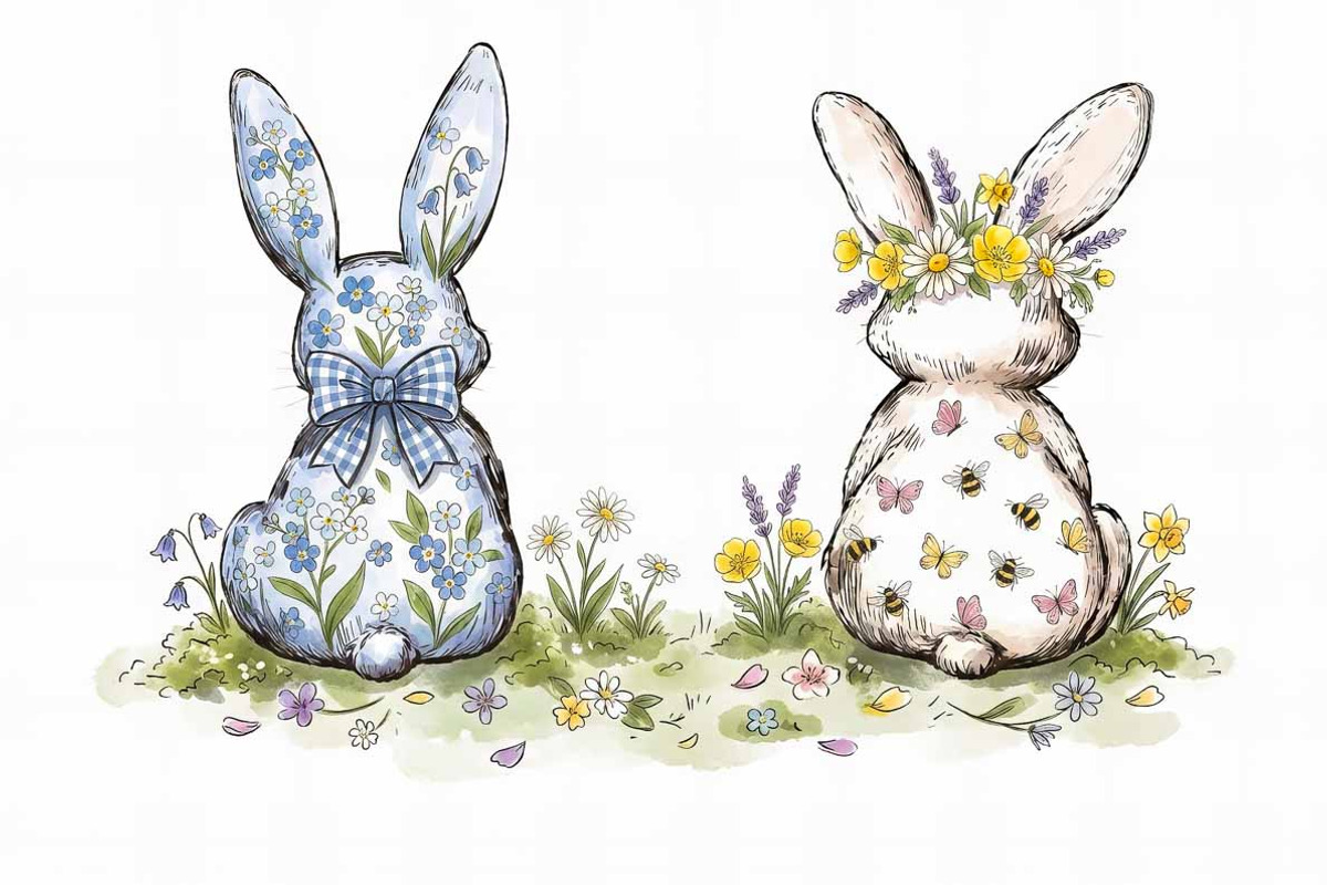 Easter Bunnies, an Object Graphic by VetalStock (Photo 1 of 3)