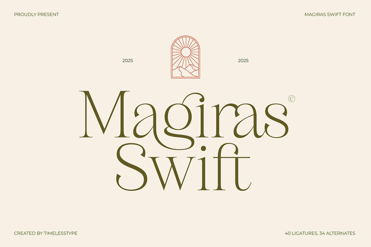 Magiras Swift Modern Serif Font, a Serif Font by timelesstype.co (Photo 1 of 15)