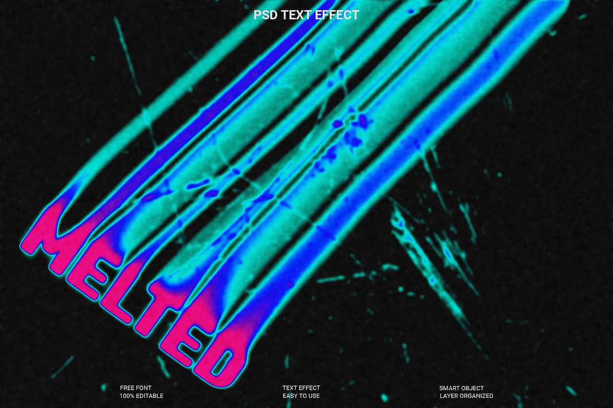 Melted Neon Text Effect Template, a Layer Style Add-On by Imamul001