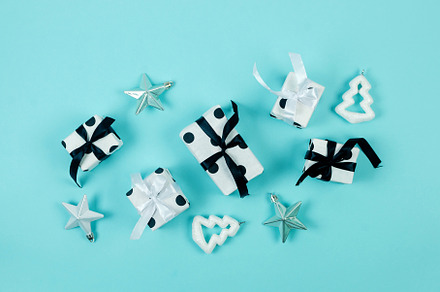 Christmas Holiday background frame with gift boxes, baubles and, a Holiday Photo by vimart